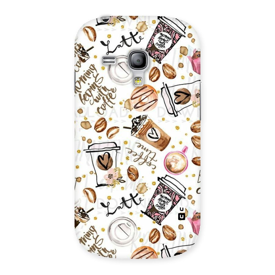 Cute Coffee Pattern Back Case for Galaxy S3 Mini