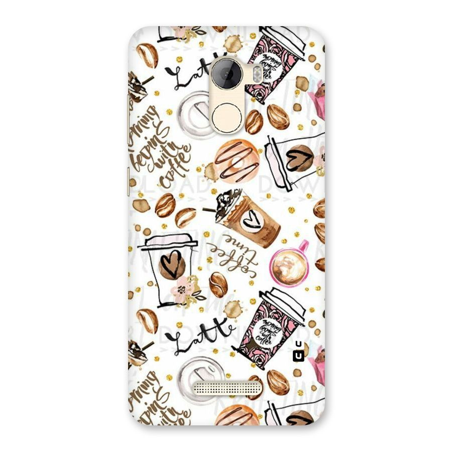 Cute Coffee Pattern Back Case for Gionee A1 LIte