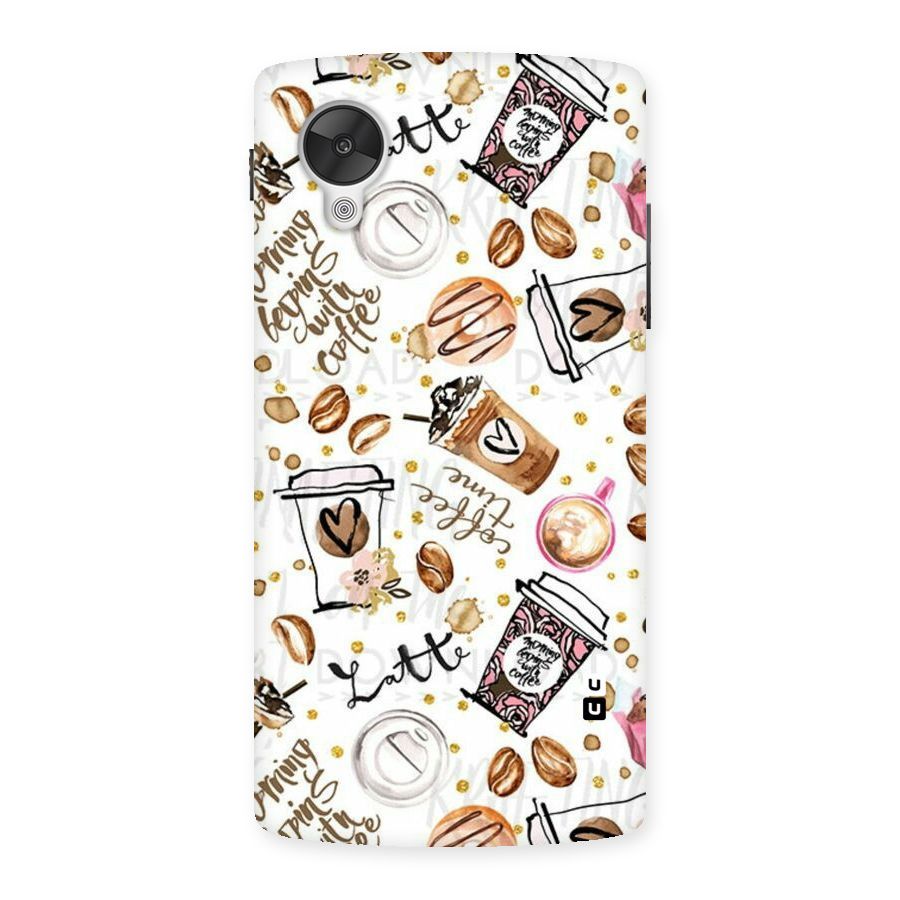 Cute Coffee Pattern Back Case for Google Nexsus 5