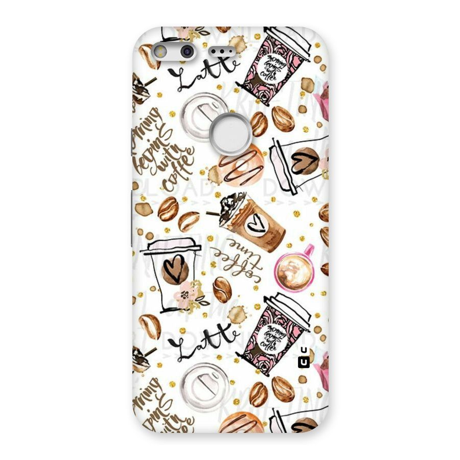 Cute Coffee Pattern Back Case for Google Pixel