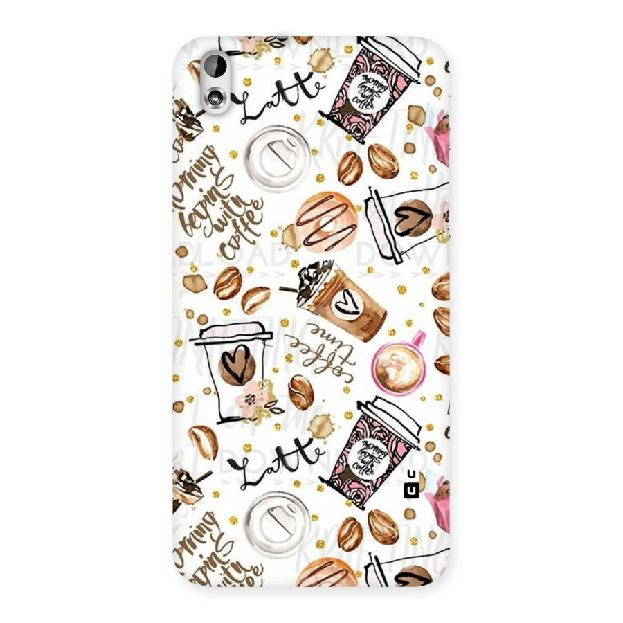 Cute Coffee Pattern Back Case for HTC Desire 816g