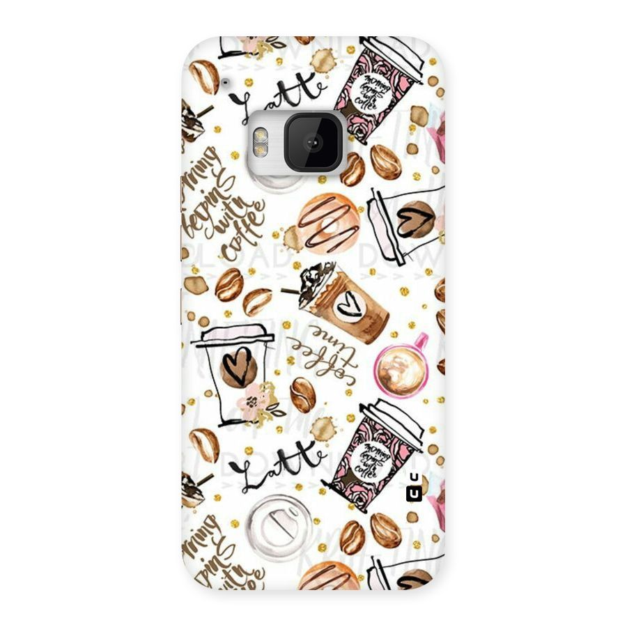 Cute Coffee Pattern Back Case for HTC One M9
