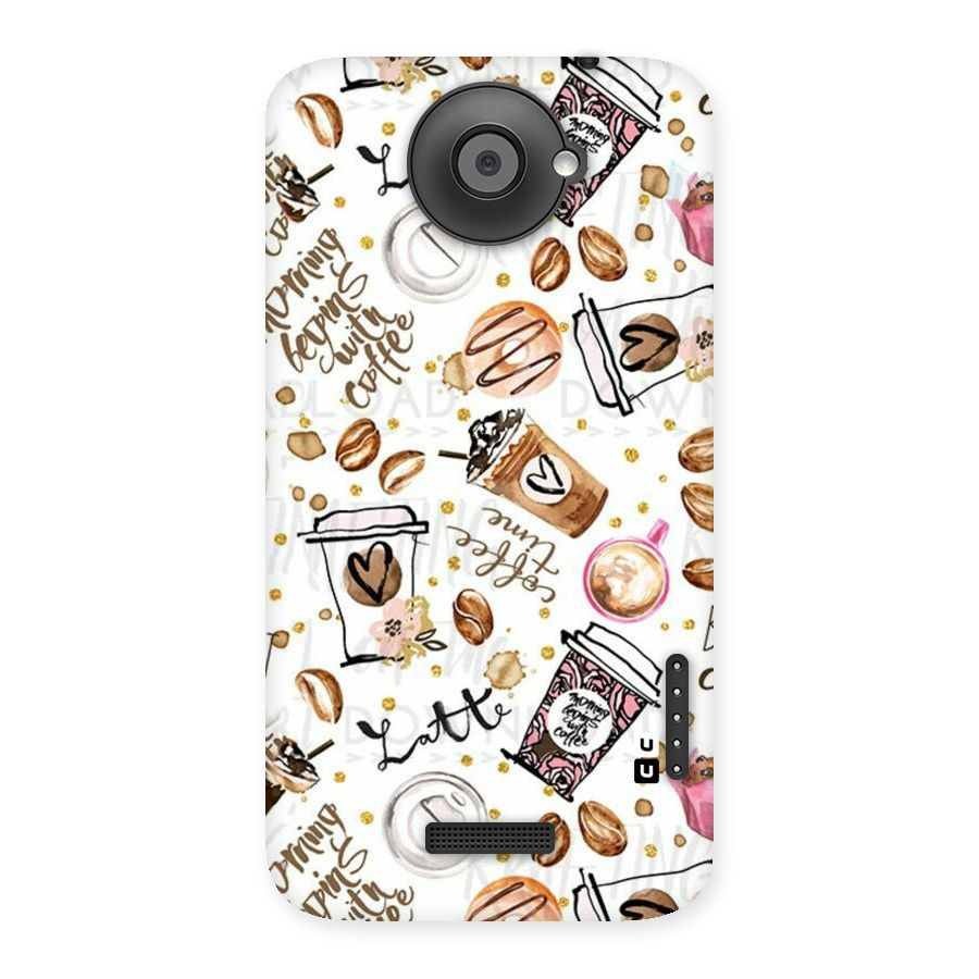 Cute Coffee Pattern Back Case for HTC One X