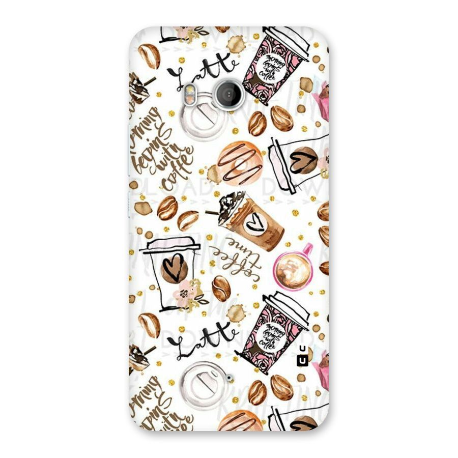 Cute Coffee Pattern Back Case for HTC U11