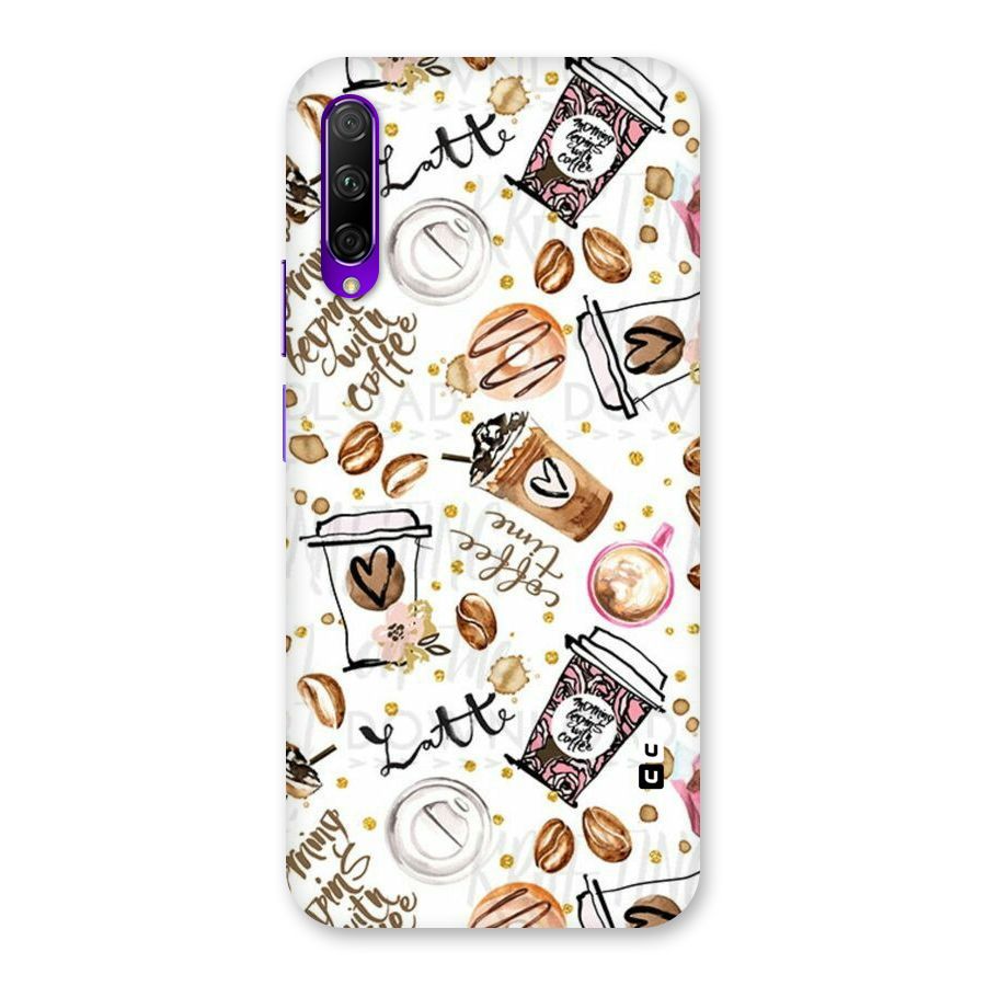 Cute Coffee Pattern Back Case for Honor 9X Pro