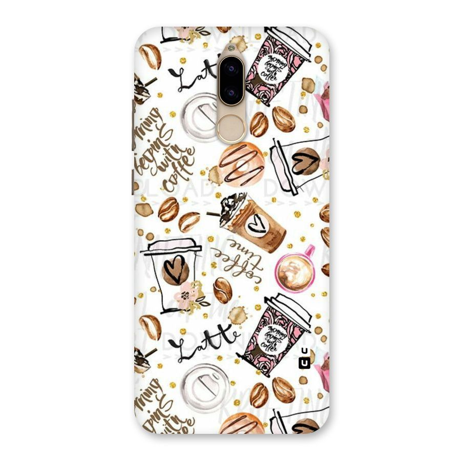 Cute Coffee Pattern Back Case for Honor 9i