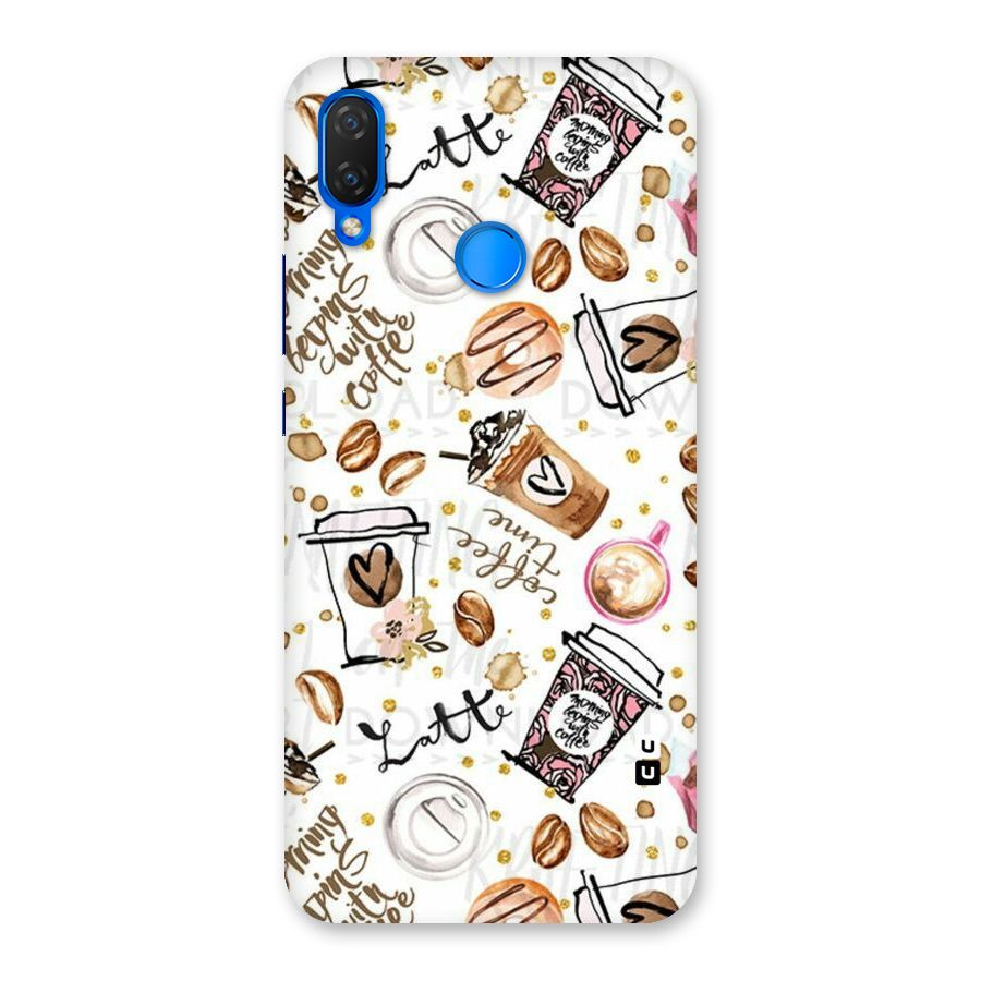 Cute Coffee Pattern Back Case for Huawei P Smart+