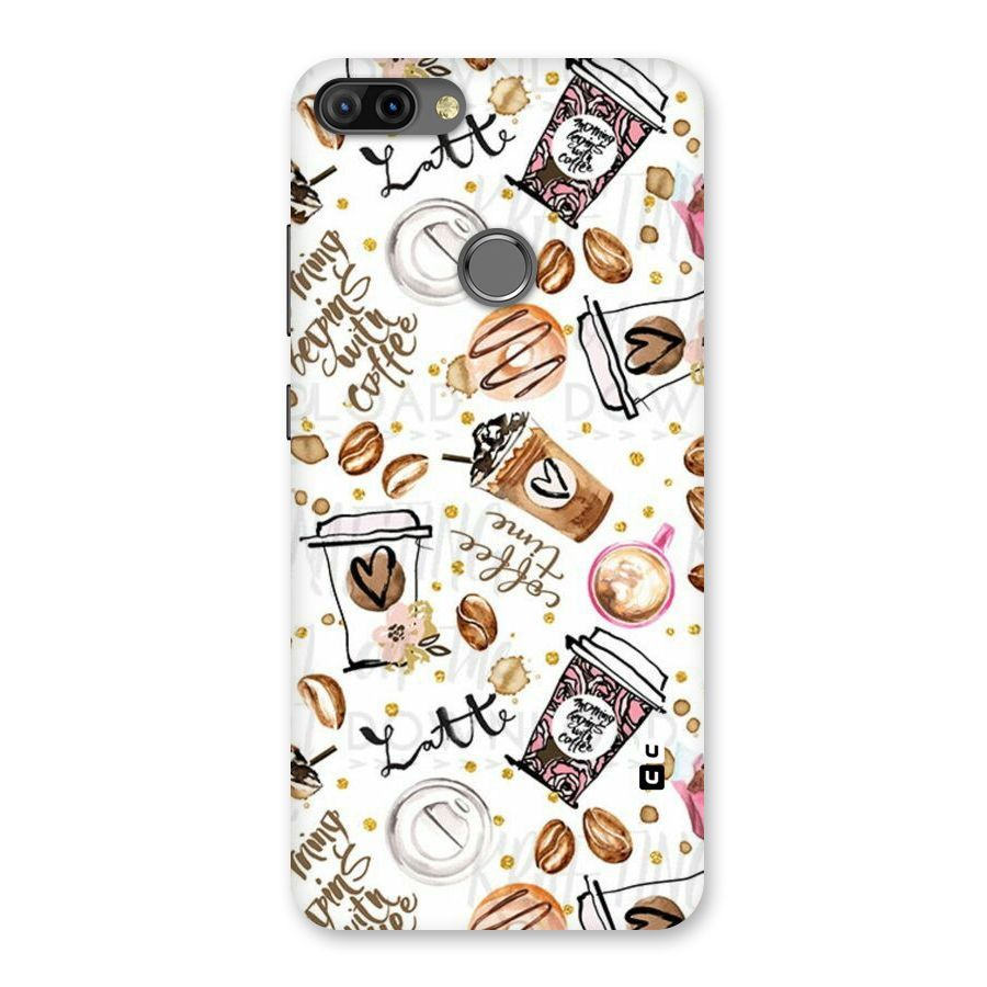 Cute Coffee Pattern Back Case for Infinix Hot 6 Pro