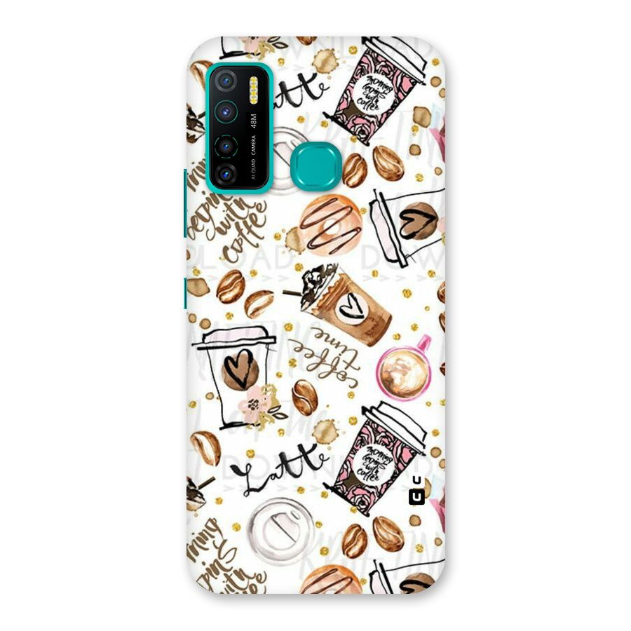 Cute Coffee Pattern Back Case for Infinix Hot 9 Pro