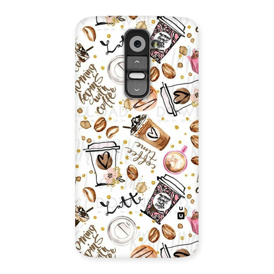 Cute Coffee Pattern Back Case for LG G2