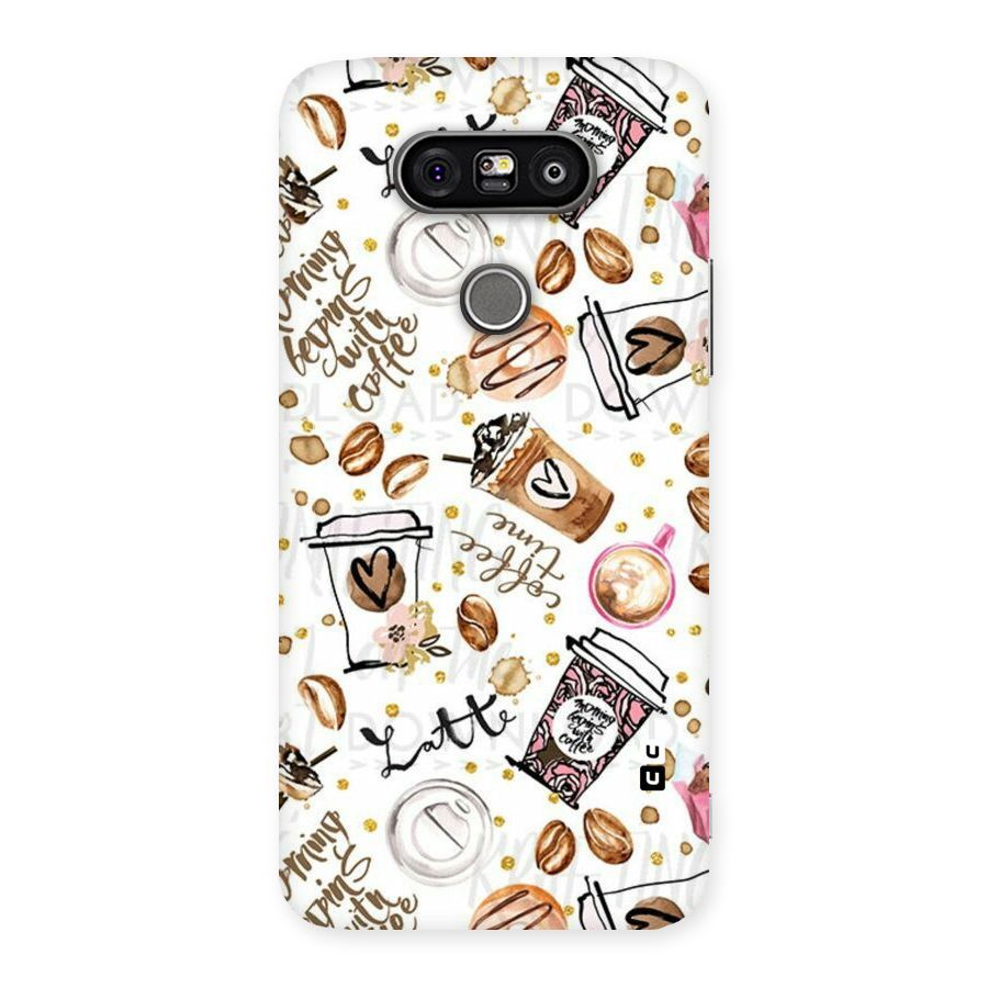 Cute Coffee Pattern Back Case for LG G5