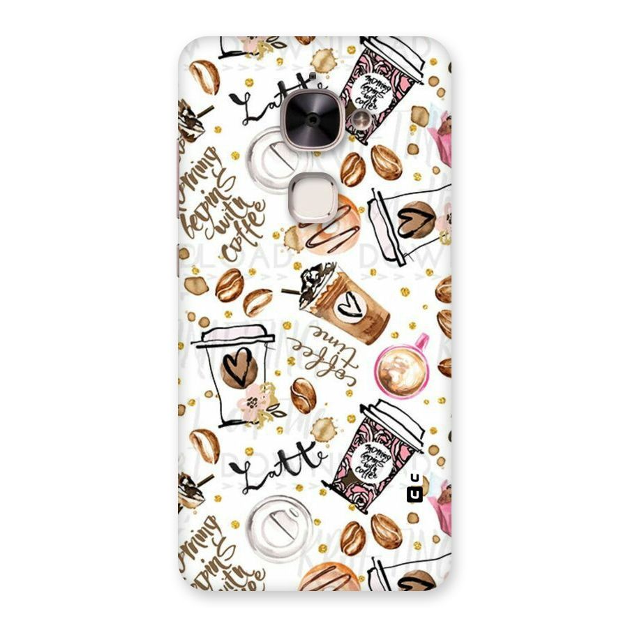 Cute Coffee Pattern Back Case for Le 2