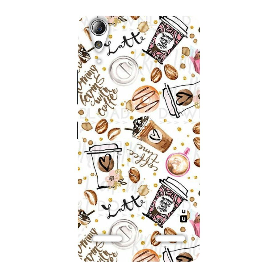 Cute Coffee Pattern Back Case for Lenovo A6000