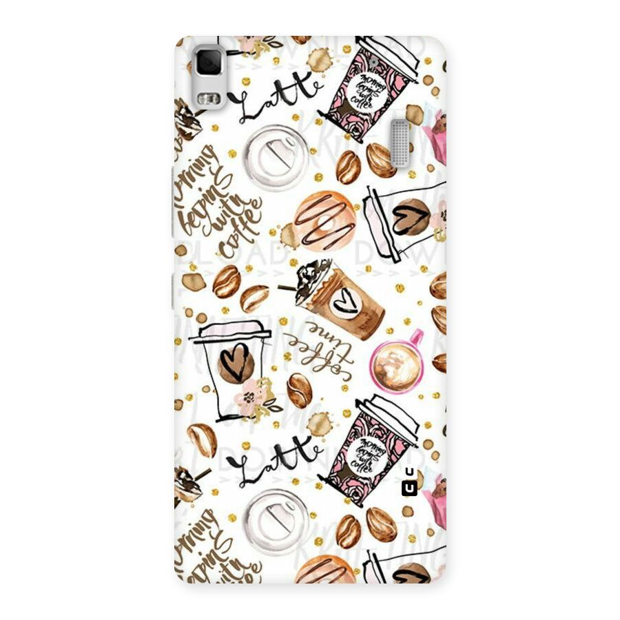 Cute Coffee Pattern Back Case for Lenovo A7000