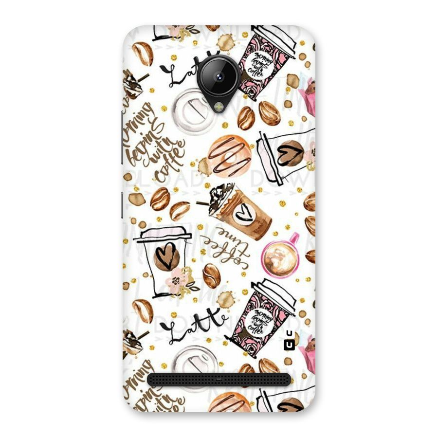 Cute Coffee Pattern Back Case for Lenovo C2