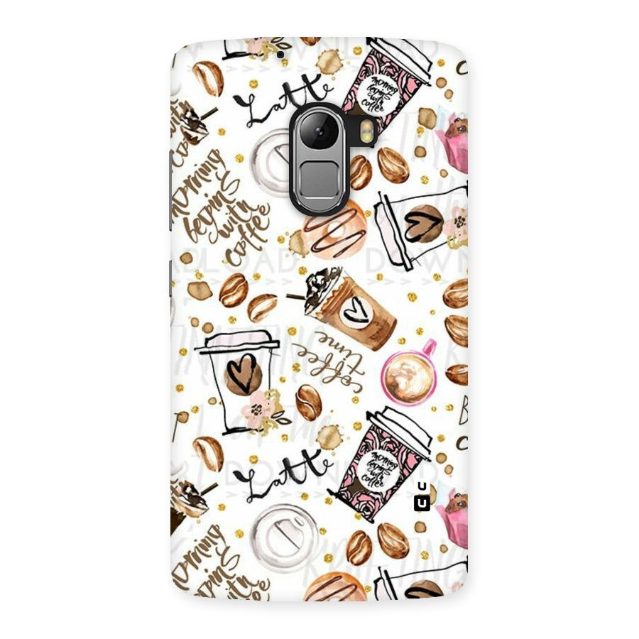 Cute Coffee Pattern Back Case for Lenovo K4 Note