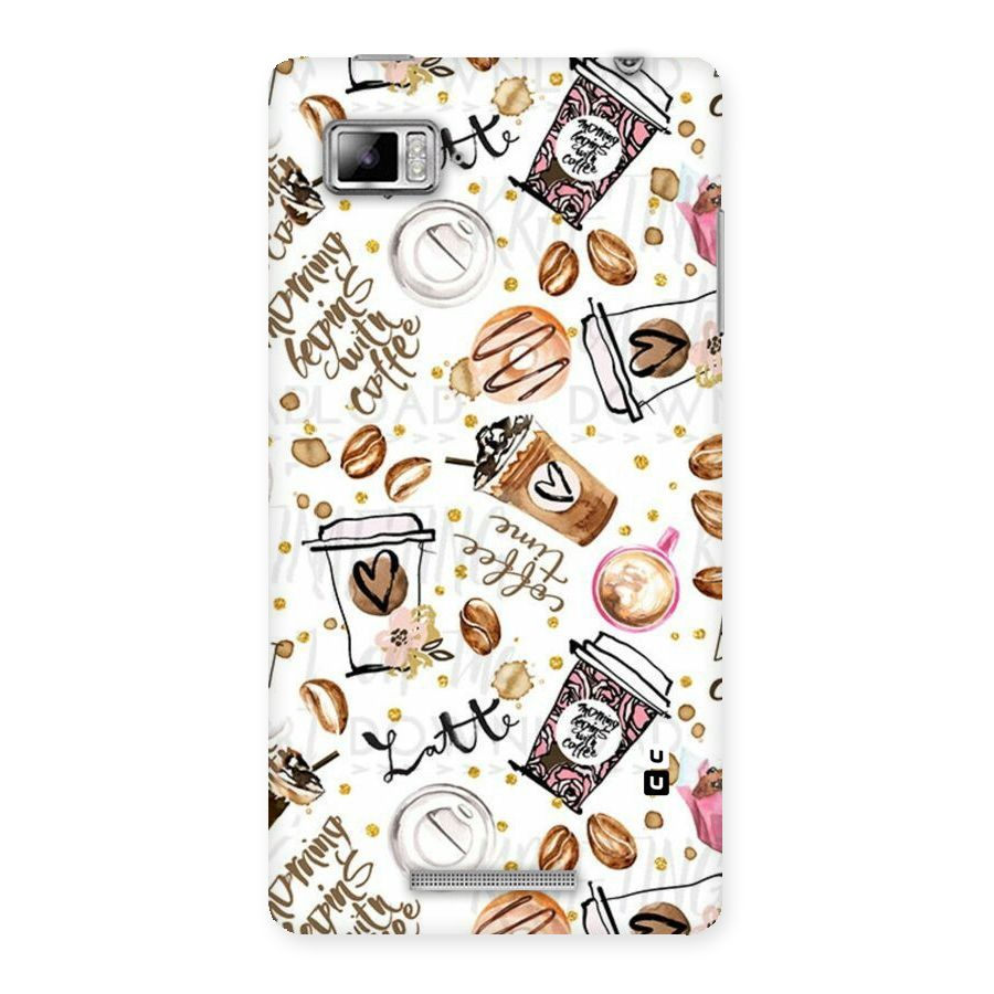 Cute Coffee Pattern Back Case for Lenovo Vibe Z K910