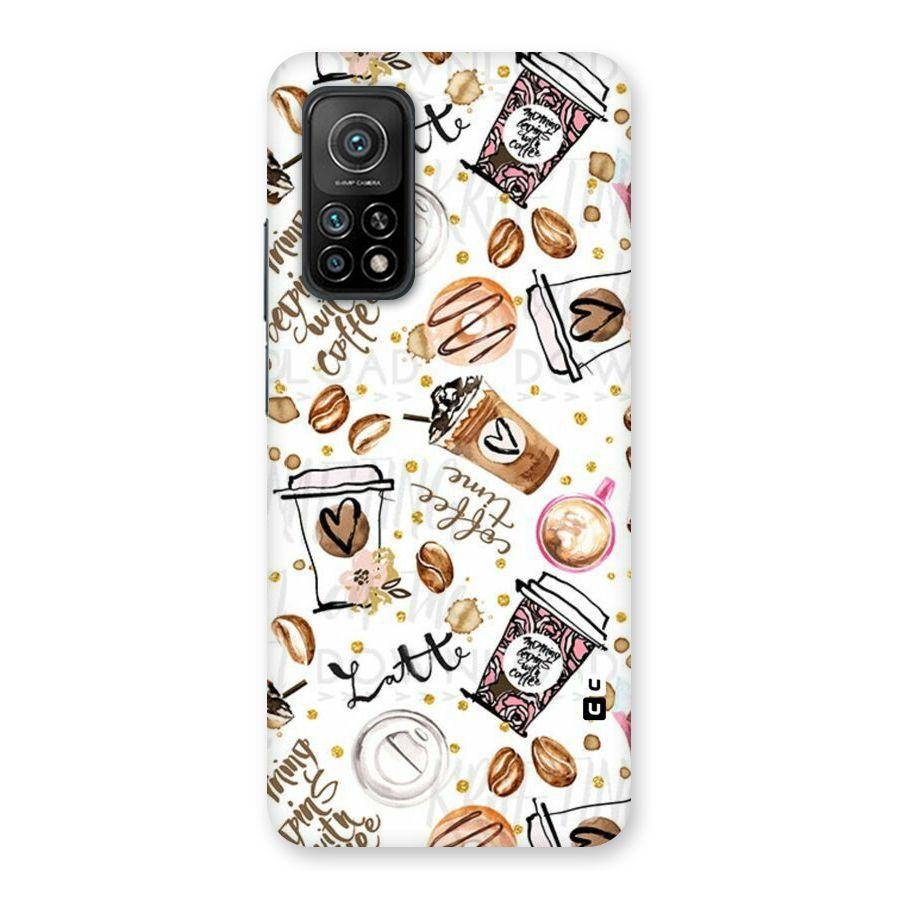 Cute Coffee Pattern Back Case for Mi 10T 5G
