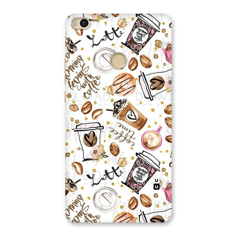Cute Coffee Pattern Back Case for Mi Max 2