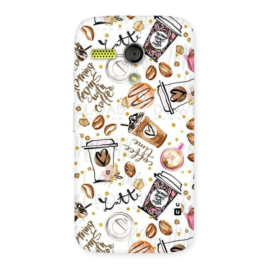 Cute Coffee Pattern Back Case for Moto G