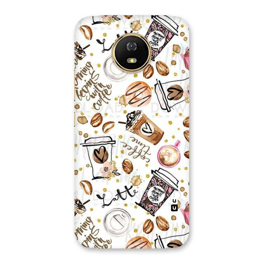 Cute Coffee Pattern Back Case for Moto G5s