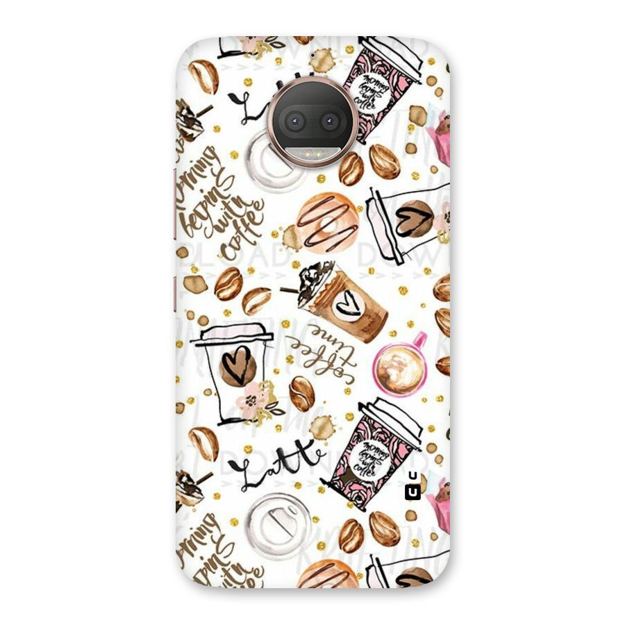 Cute Coffee Pattern Back Case for Moto G5s Plus