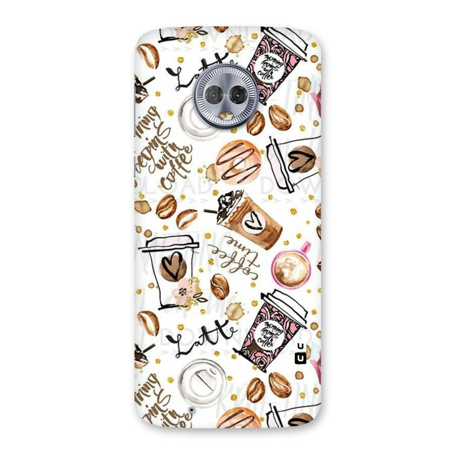 Cute Coffee Pattern Back Case for Moto G6