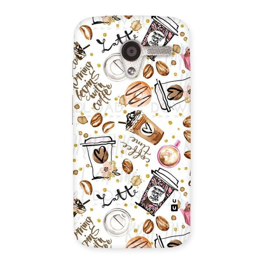 Cute Coffee Pattern Back Case for Moto X