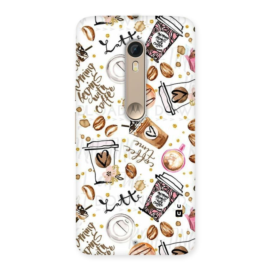 Cute Coffee Pattern Back Case for Motorola Moto X Style