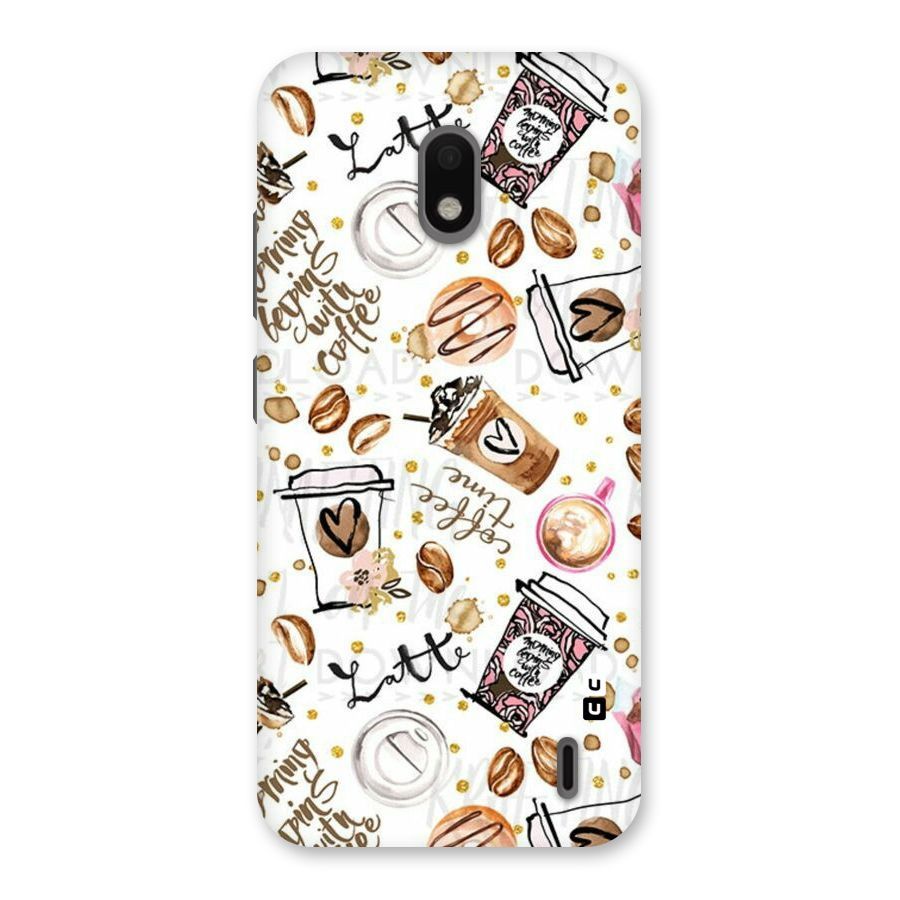 Cute Coffee Pattern Back Case for Nokia 2.2