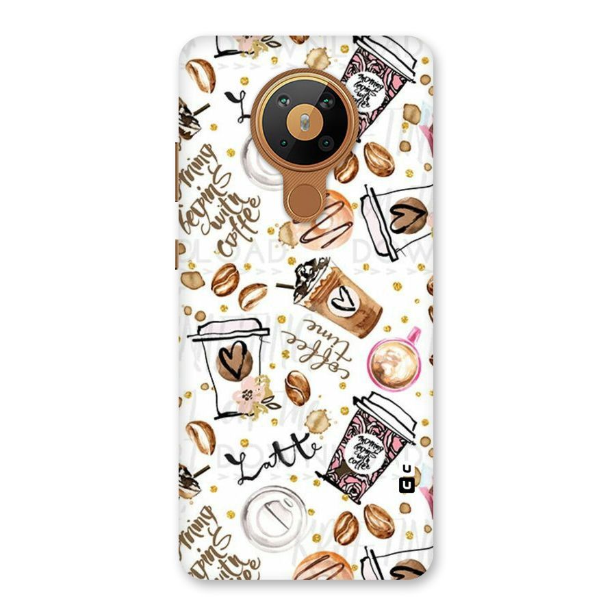Cute Coffee Pattern Back Case for Nokia 5.3