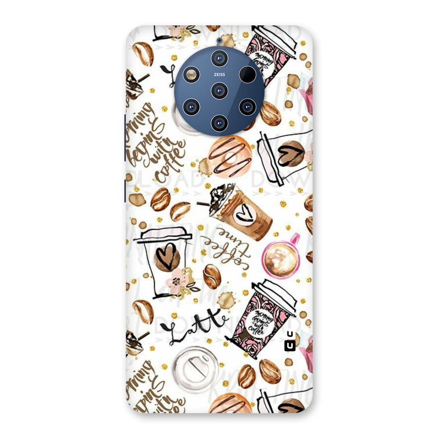 Cute Coffee Pattern Back Case for Nokia 9 PureView