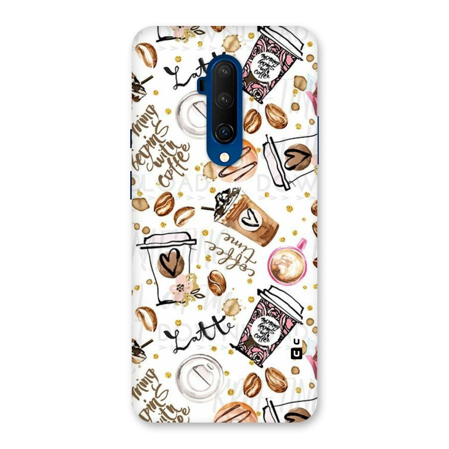 Cute Coffee Pattern Back Case for OnePlus 7T Pro