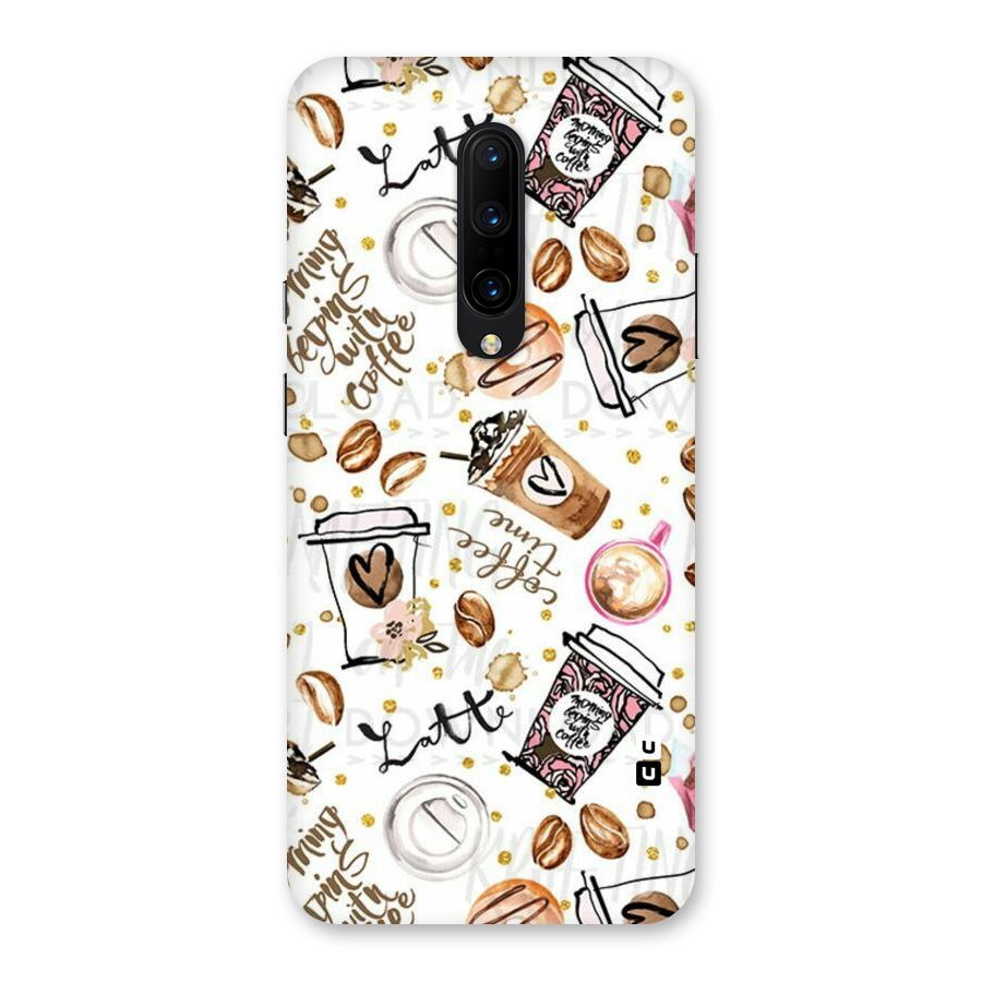 Cute Coffee Pattern Back Case for OnePlus 7 Pro