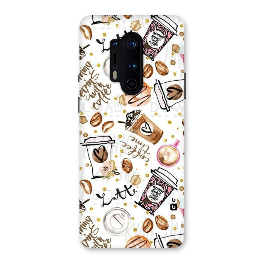 Cute Coffee Pattern Back Case for OnePlus 8 Pro