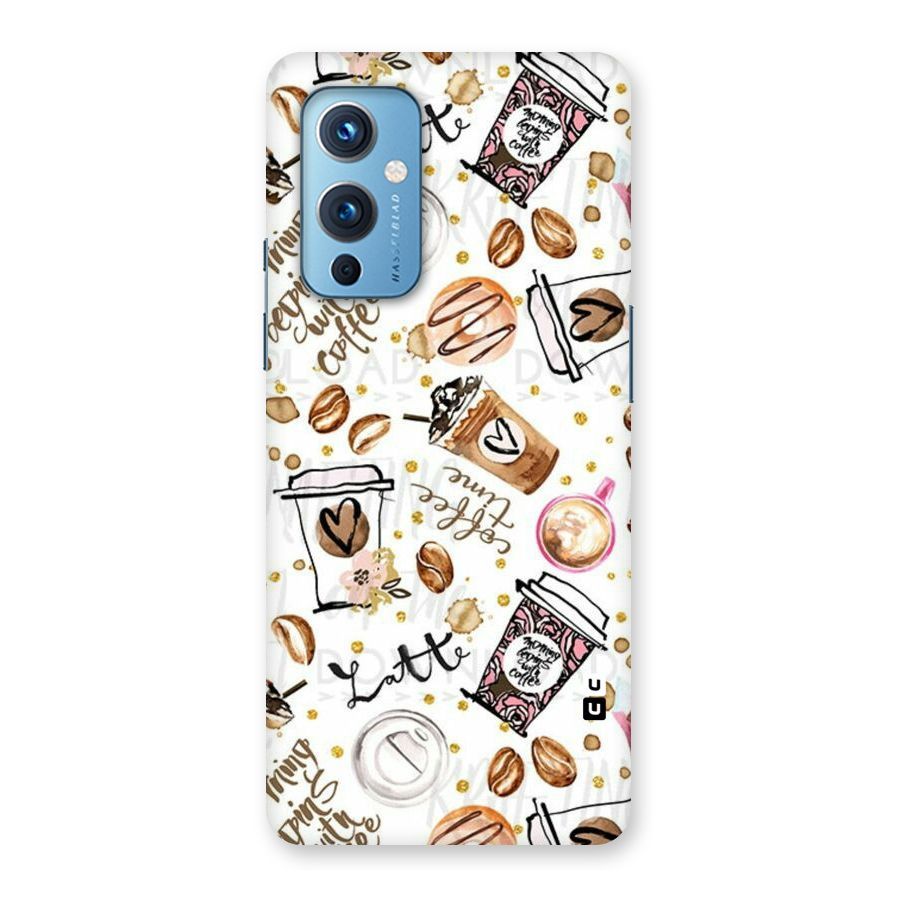Cute Coffee Pattern Back Case for OnePlus 9