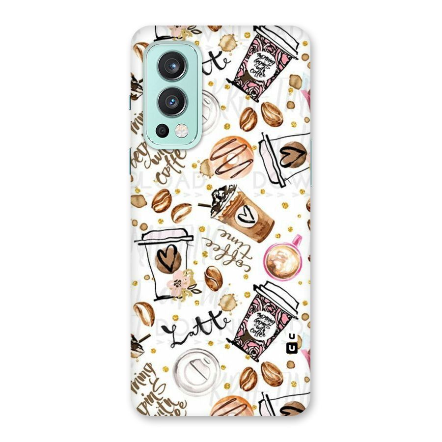 Cute Coffee Pattern Back Case for OnePlus Nord 2 5G
