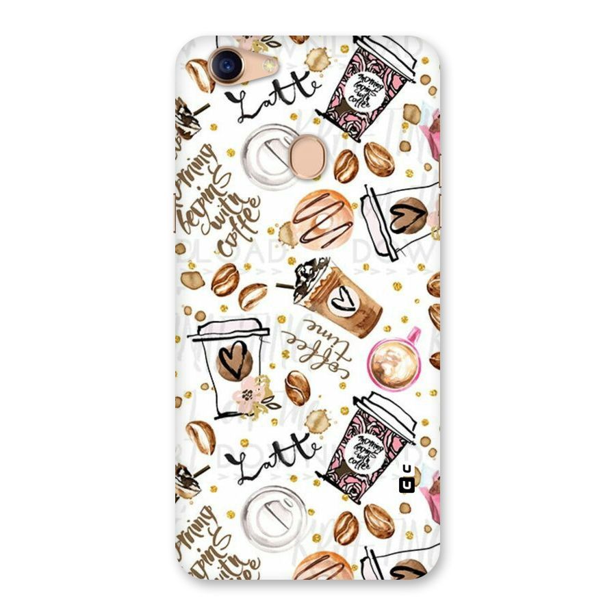 Cute Coffee Pattern Back Case for Oppo F5 Youth