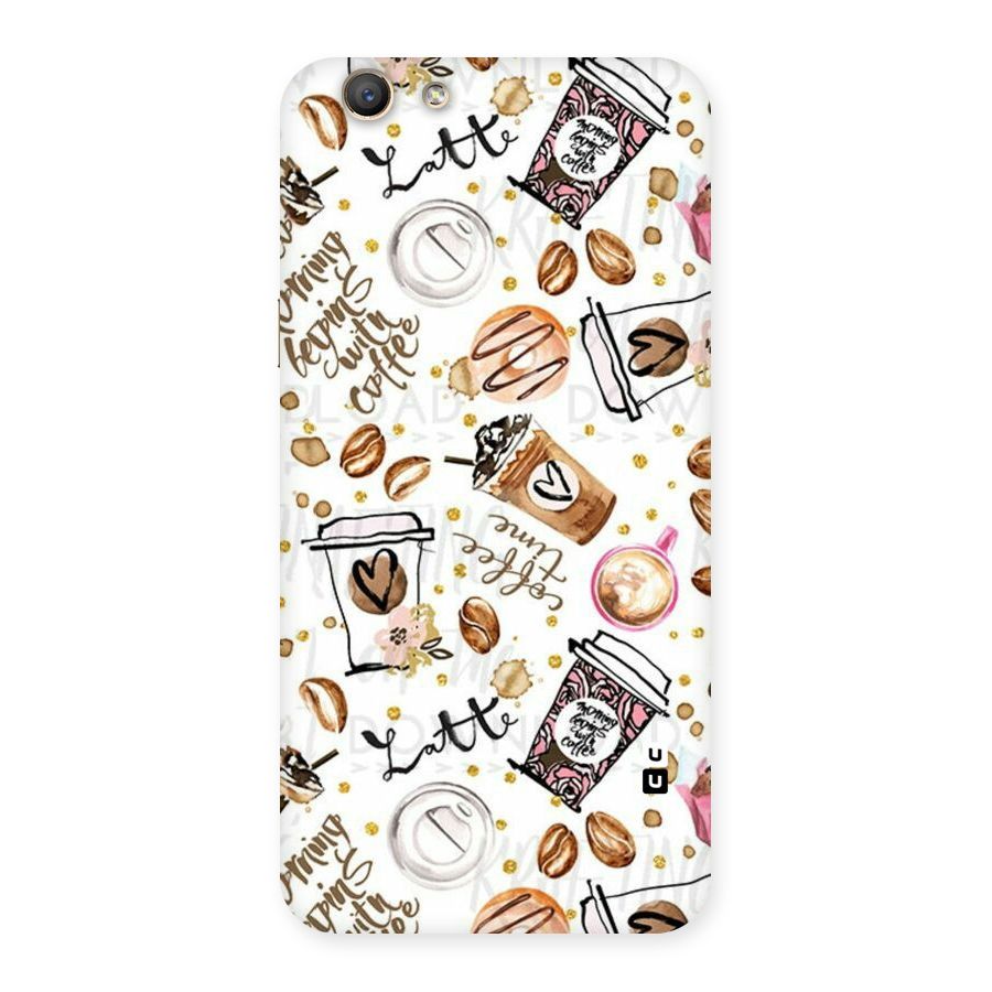 Cute Coffee Pattern Back Case for Oppo F1s