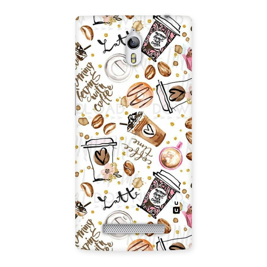 Cute Coffee Pattern Back Case for Oppo Find 7