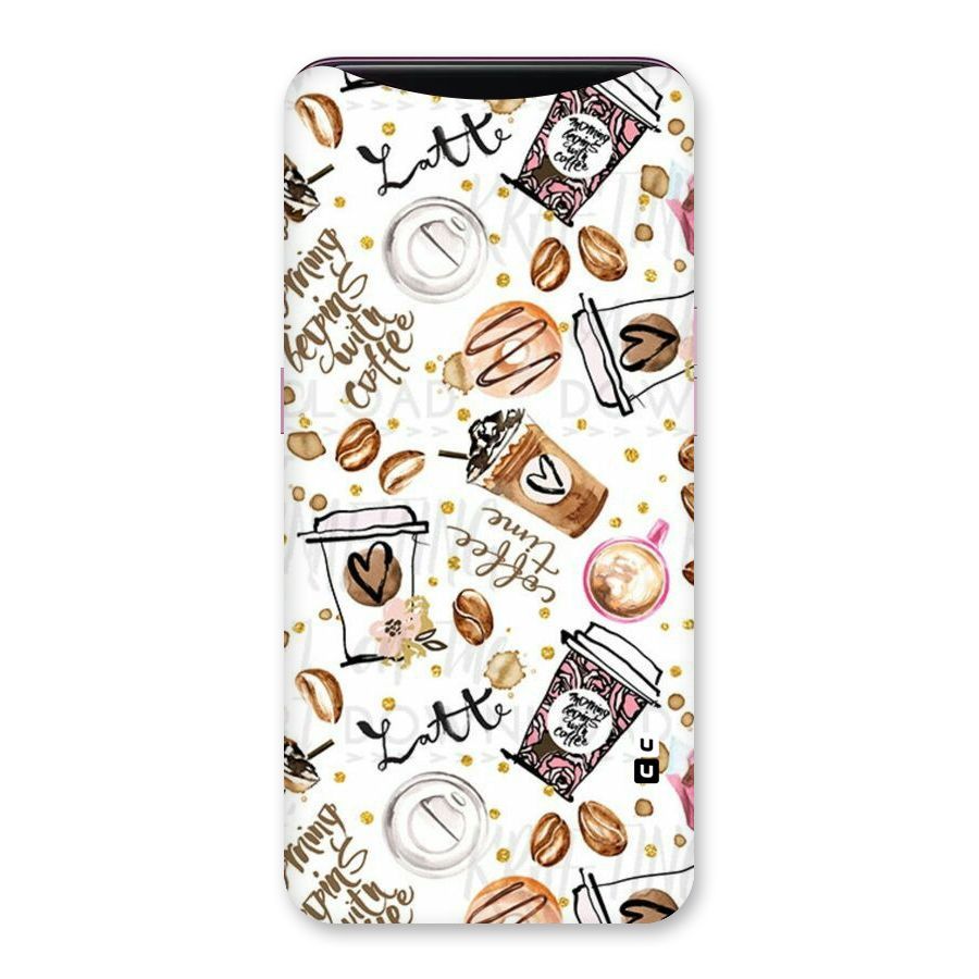 Cute Coffee Pattern Back Case for Oppo Find X