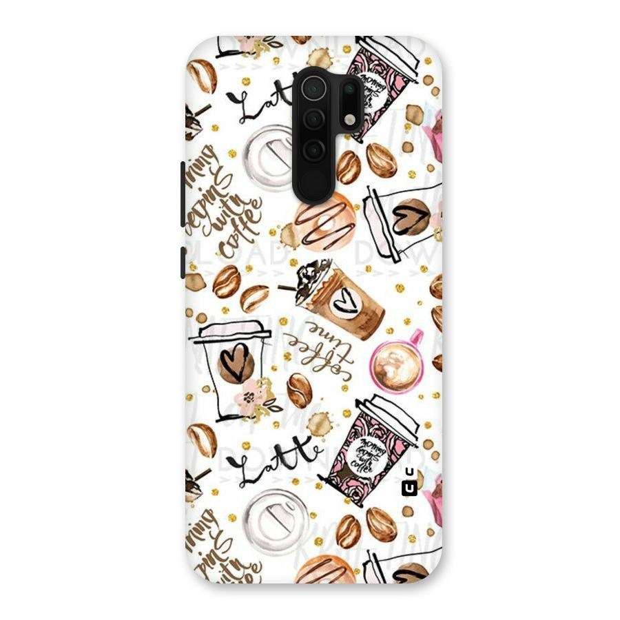 Cute Coffee Pattern Back Case for Poco M2