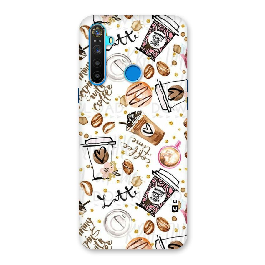 Cute Coffee Pattern Back Case for Realme 5