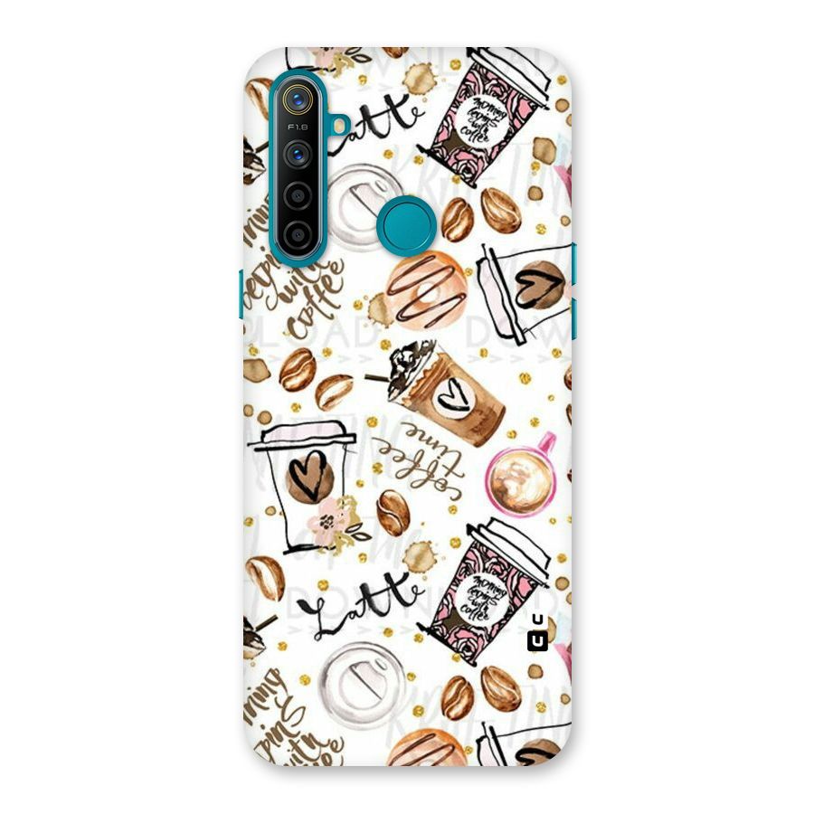 Cute Coffee Pattern Back Case for Realme 5i