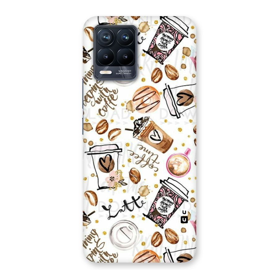 Cute Coffee Pattern Back Case for Realme 8 Pro