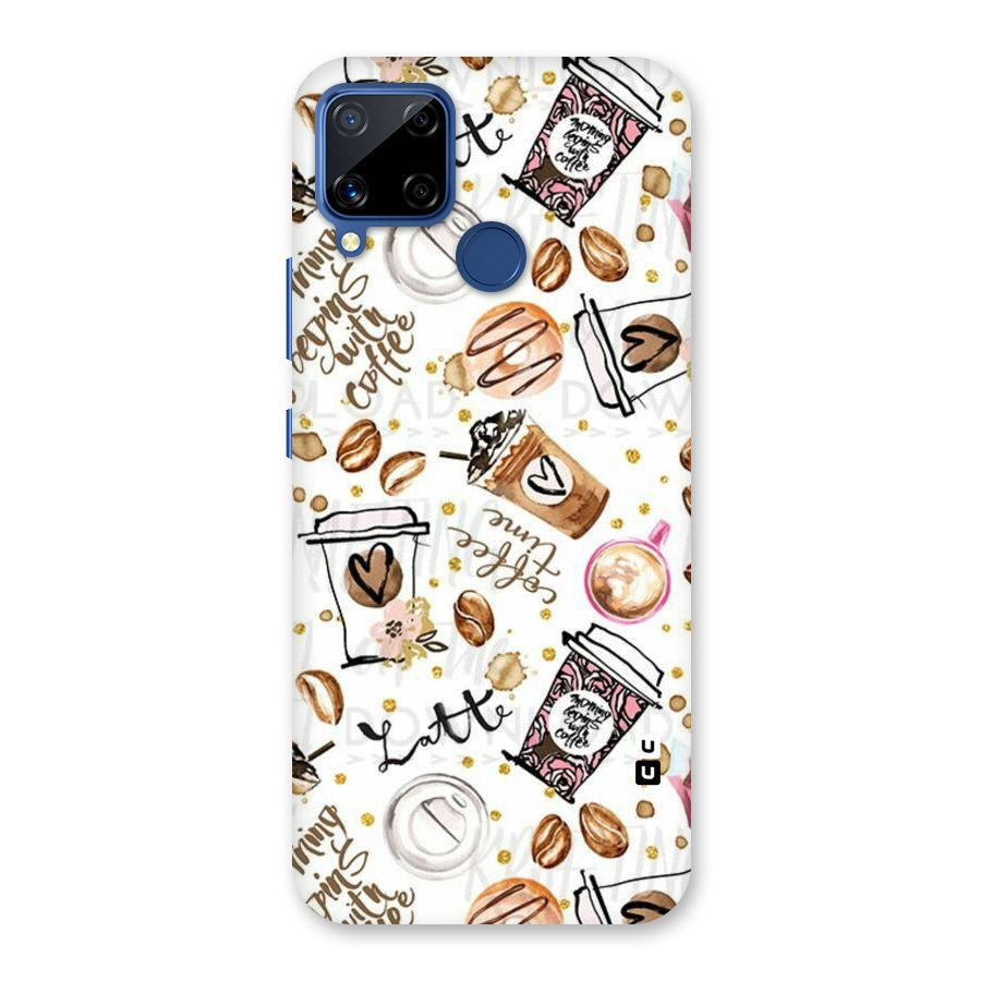 Cute Coffee Pattern Back Case for Realme C12