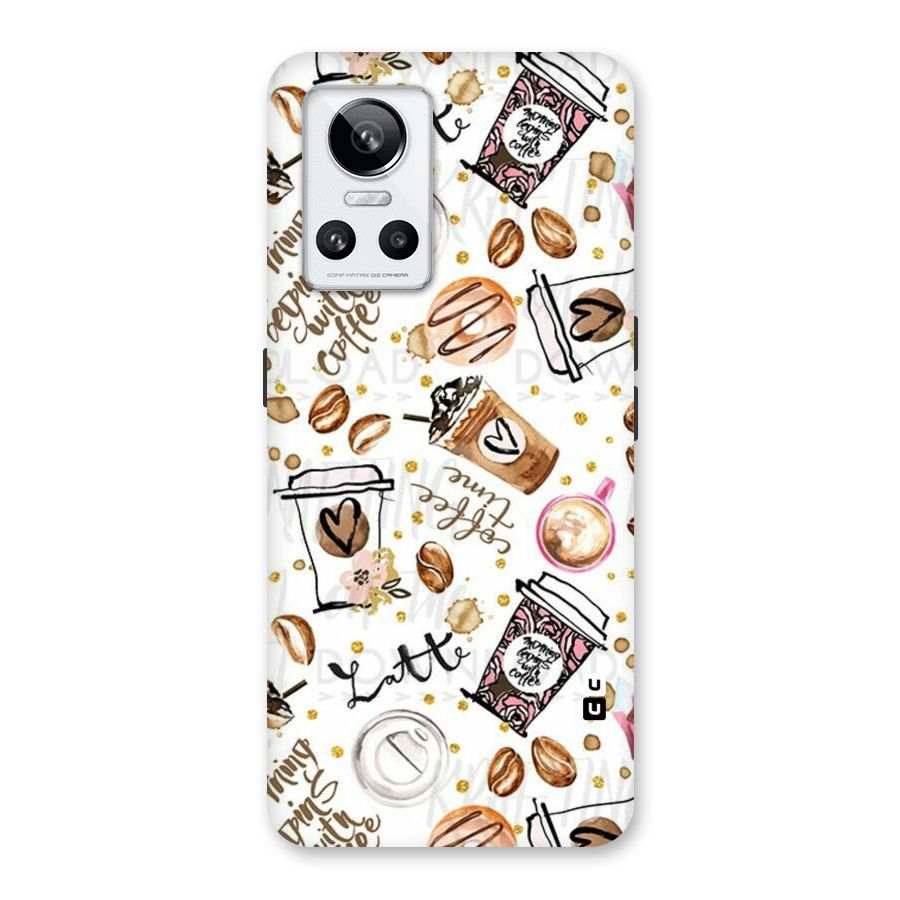 Cute Coffee Pattern Back Case for Realme GT Neo 3