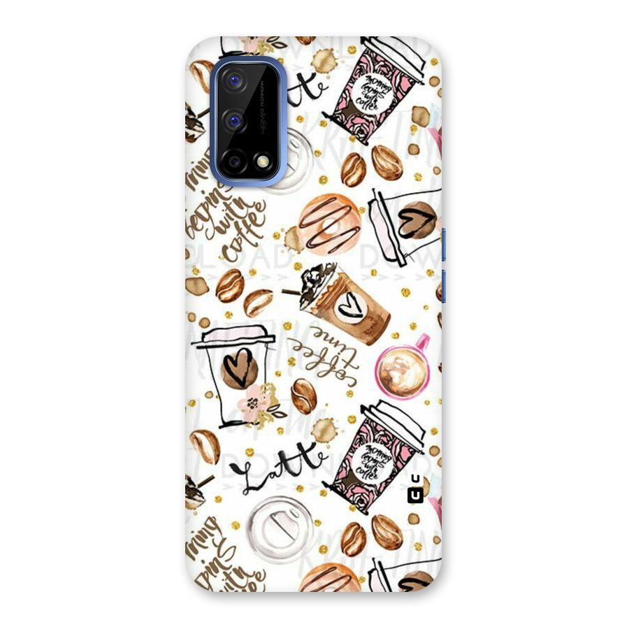 Cute Coffee Pattern Back Case for Realme Narzo 30 Pro