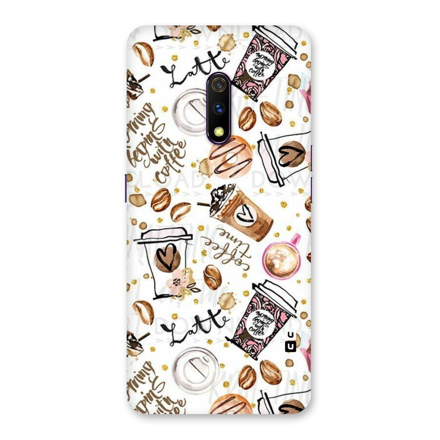 Cute Coffee Pattern Back Case for Realme X