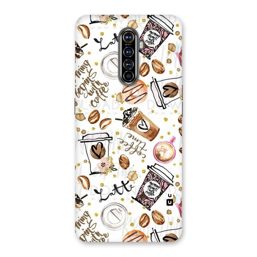 Cute Coffee Pattern Back Case for Realme X2 Pro